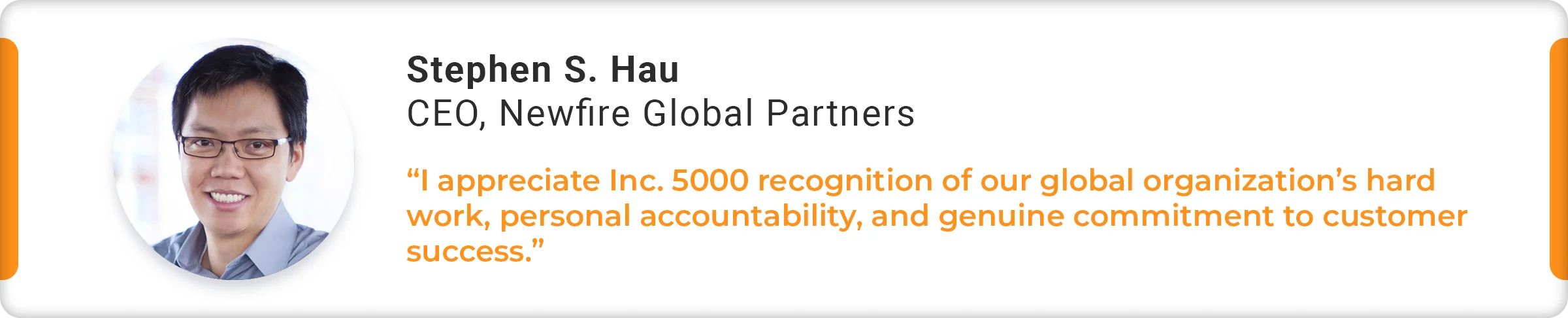 Steve's quote on Inc 5000 Award